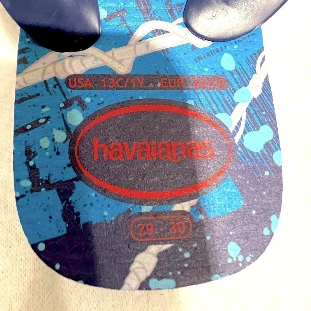 Haviana Marvel Spider Man Flip Flops Size 13C/1Y NWOT